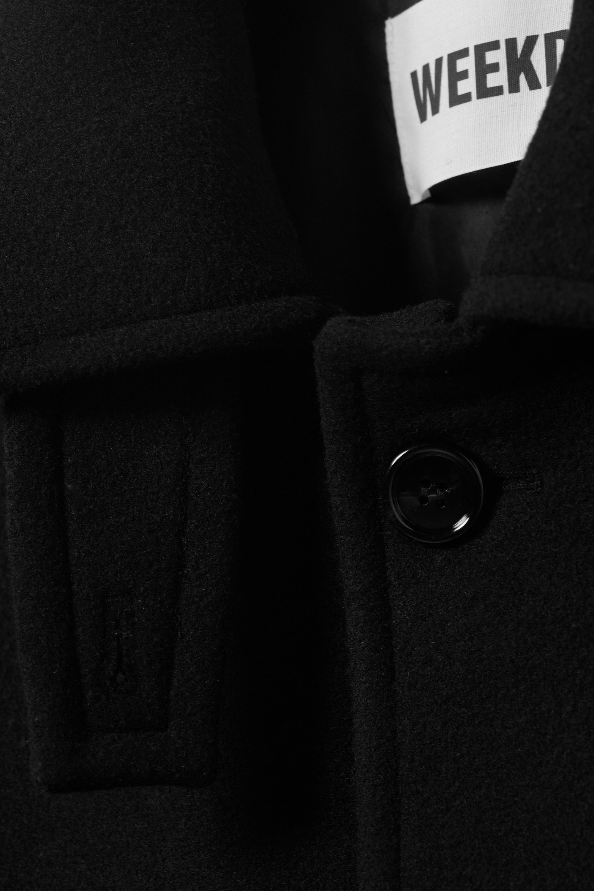 Black - Long Oversized Wool-Blend Coat - 2