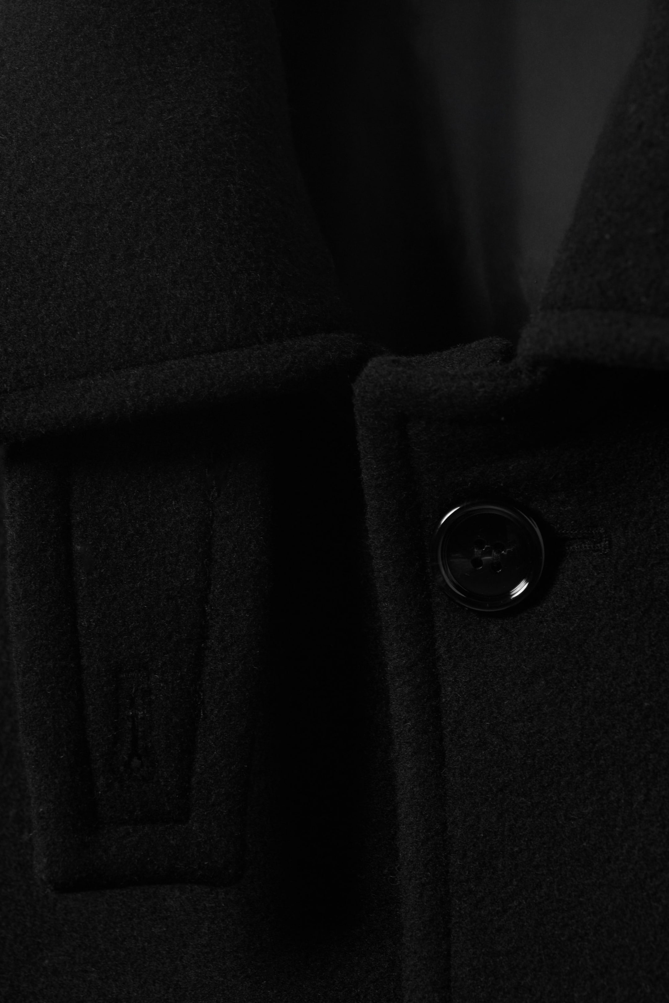 Schwarz - Langer Oversize-Mantel aus Wollmischung - 6