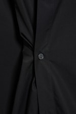 Off-black - Cross-buttoned Expand Shirt - 7