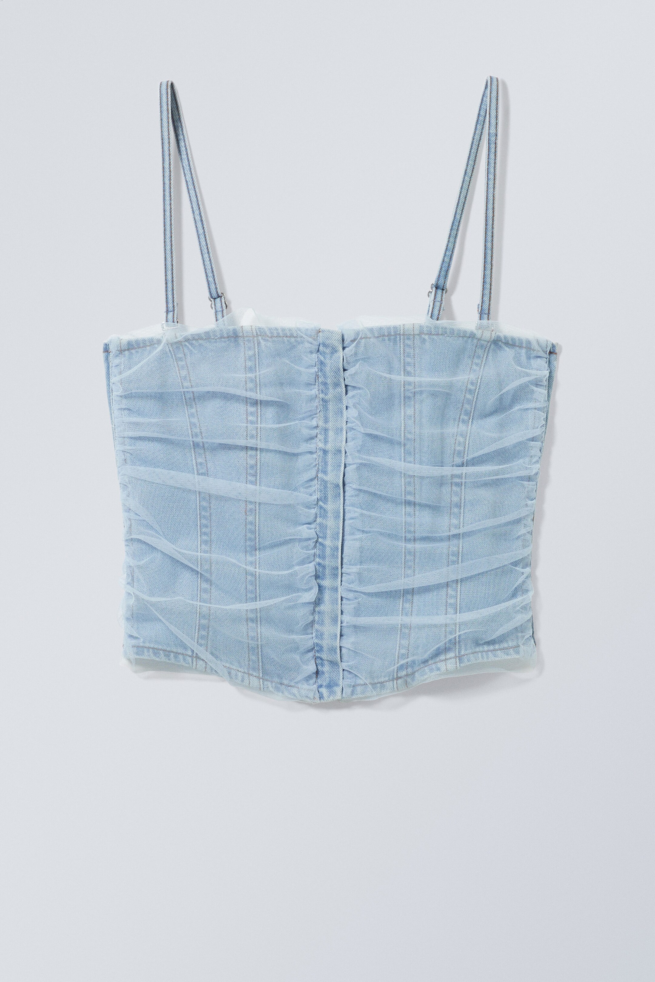 Light Blue - Next Mesh Denim Top - 0