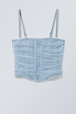 Light Blue - Next Mesh Denim Top - 0
