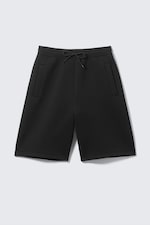 Black - Loose Fit Scuba Shorts - 3