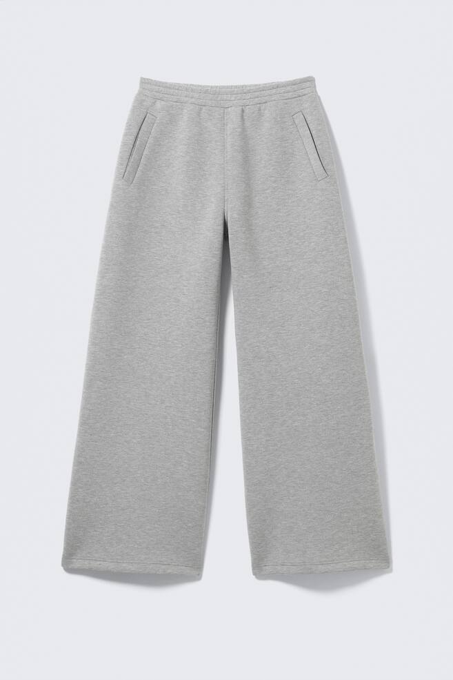 Relaxed Barrel Leg Scuba Sweatpants - Grey Melange/Black/Grey Melange - 1