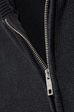 Washed Black - Knitted Zip-through hoodie - 5