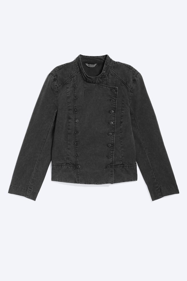 Veste croisée - Noir délavé/Noir/Vert kaki foncé - 1