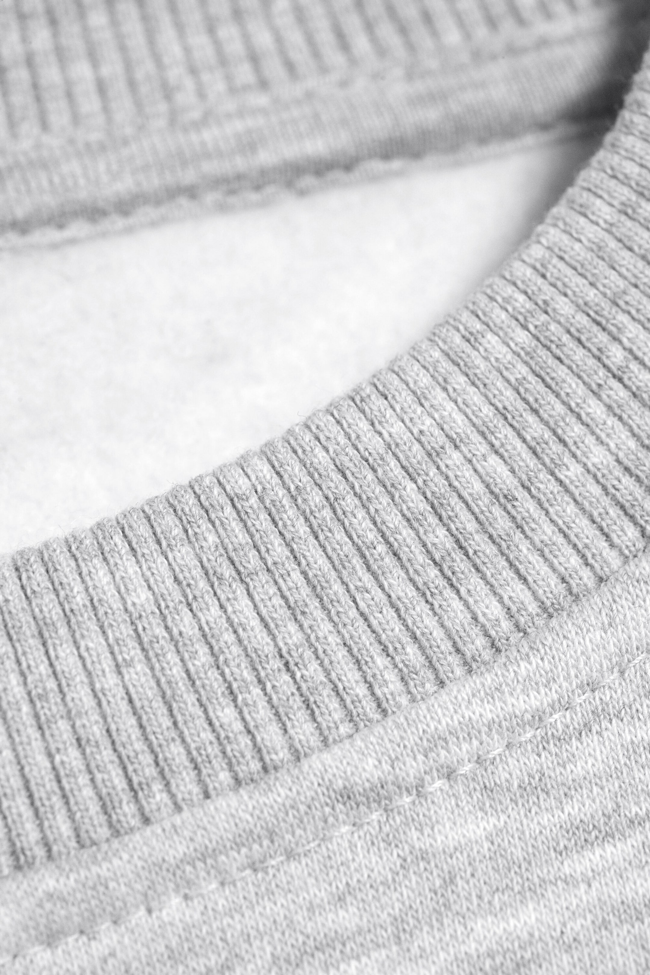 Grey Melange - Cropped Oversized Sweatshirt - 4
