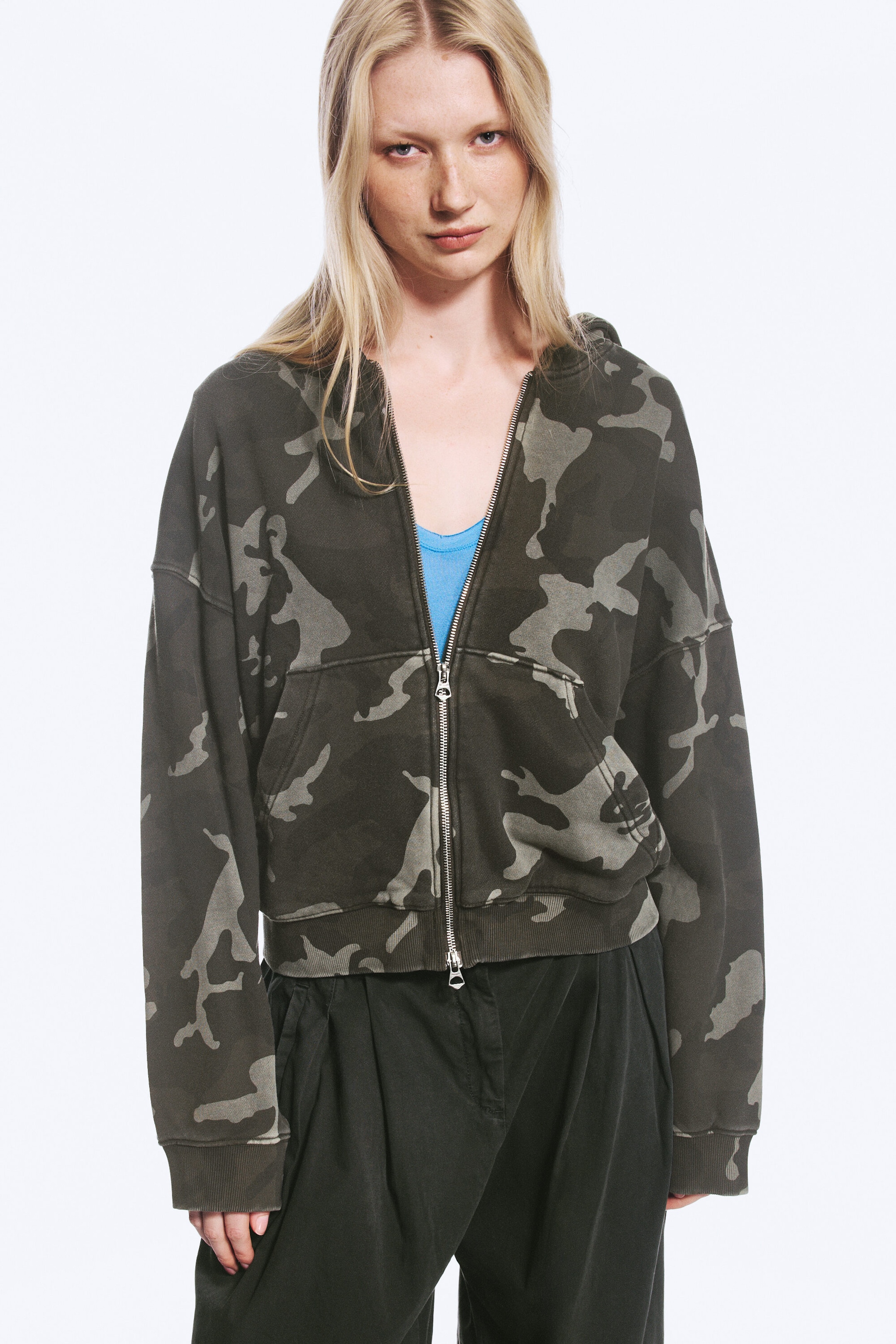 Grey Camo - Oversized printed hoodie - 2