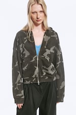 Grey Camo - Oversized printed hoodie - 1