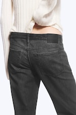 Coated Black - Aura Low Rise Relaxed Bootcut Jeans - 3