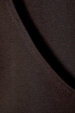 Mörkbrun - Linne med öppen rygg och båtringning - 2