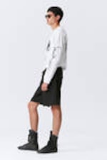 Black - Loose-Fit Twill Drawstring Suiting Shorts - 2