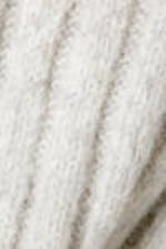 Light Grey - Cropped Rib-Knit Sweater - 1