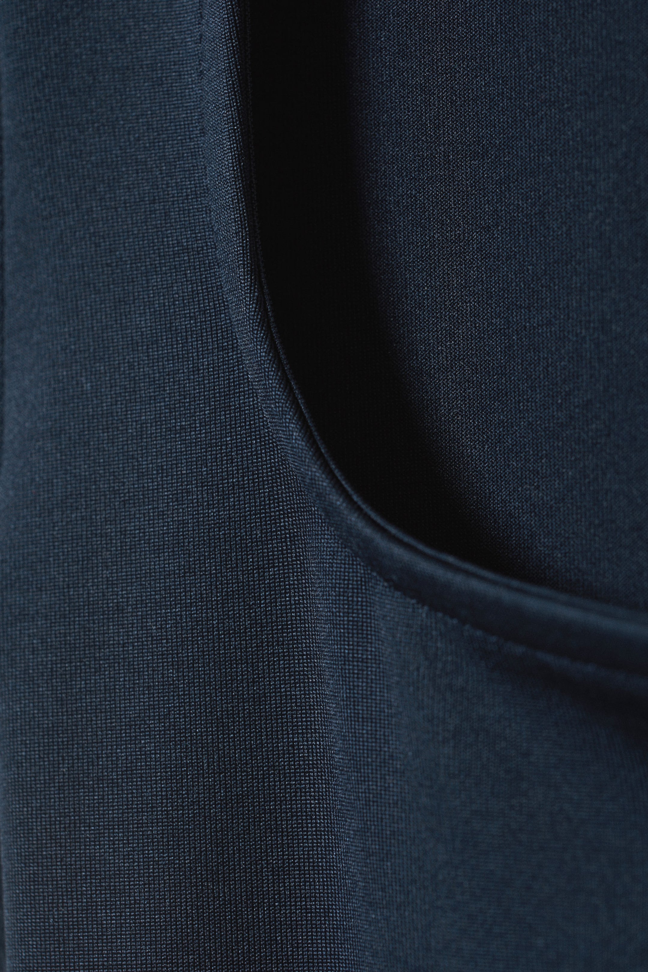 Dark Blue - Open Neck T-shirt - 1