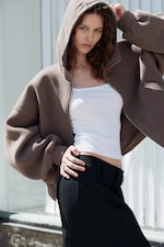 Mörk Mullvad - Oversized bonded scuba-hoodie - 1