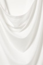 Vit - Draperad ärmlös topp med huva i lyocell - 1