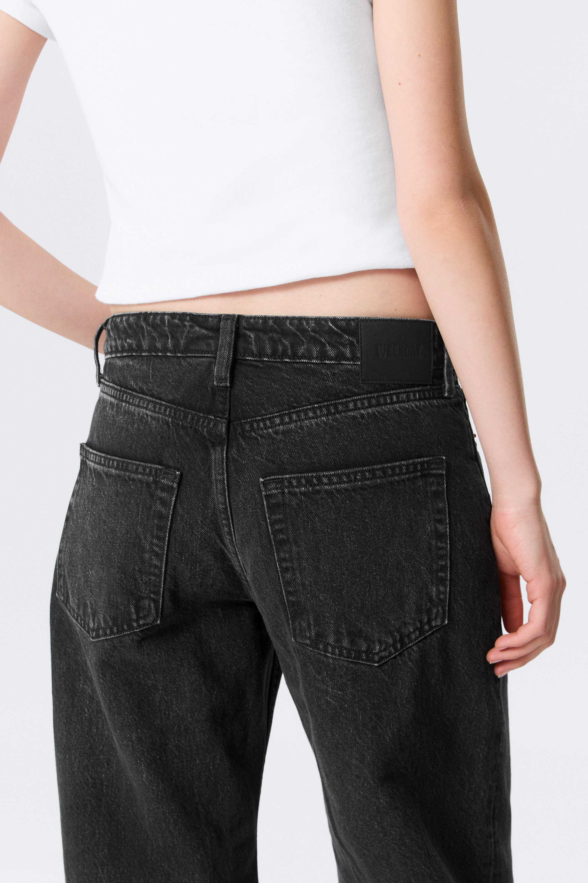 Paloma Black - Black - Paz Mid Rise Wide Leg Jeans - 2