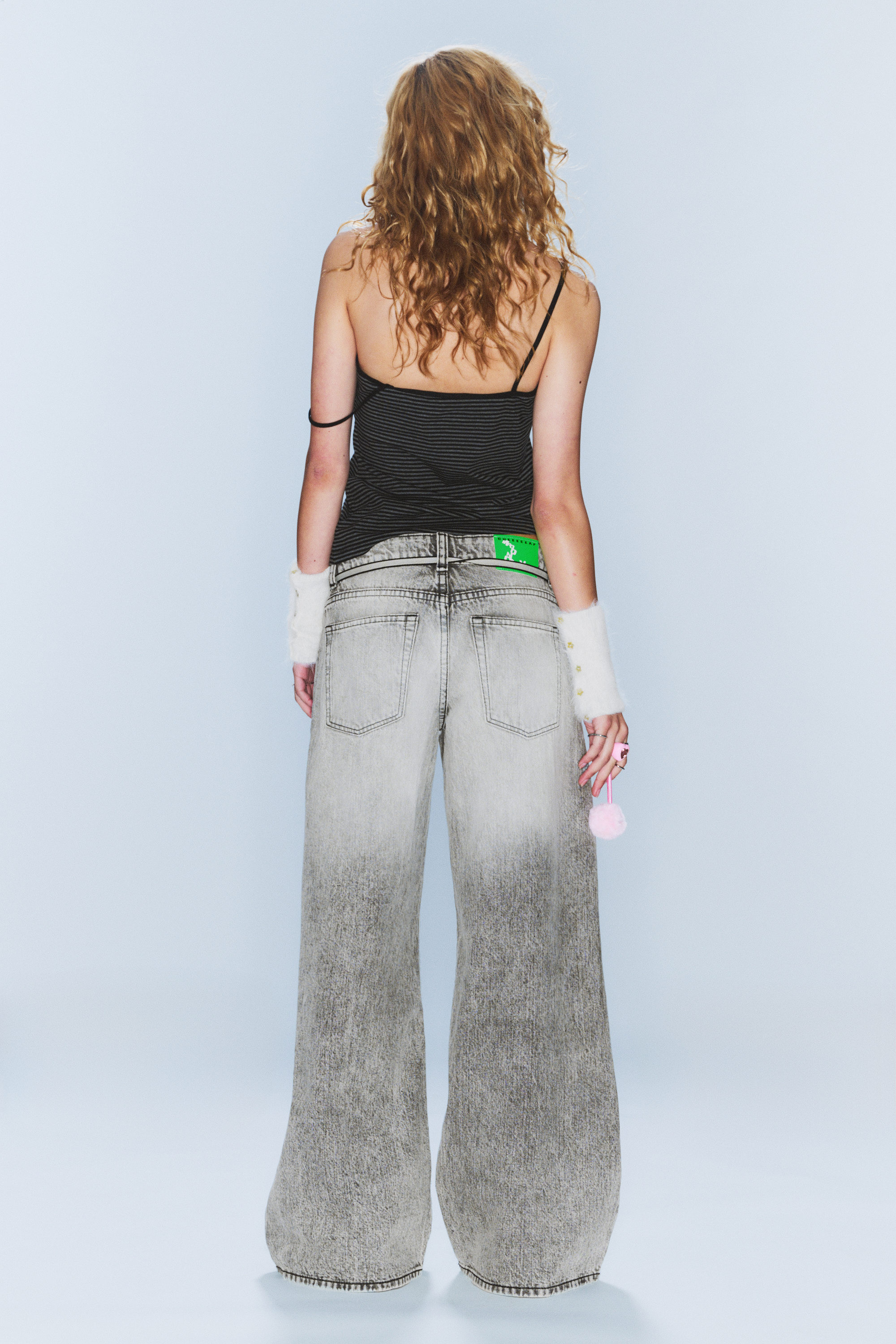 Post Grey - Poser Regular Waist Loose Wide Jeans - 2