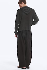 Washed Black - Knitted Zip-through hoodie - 3