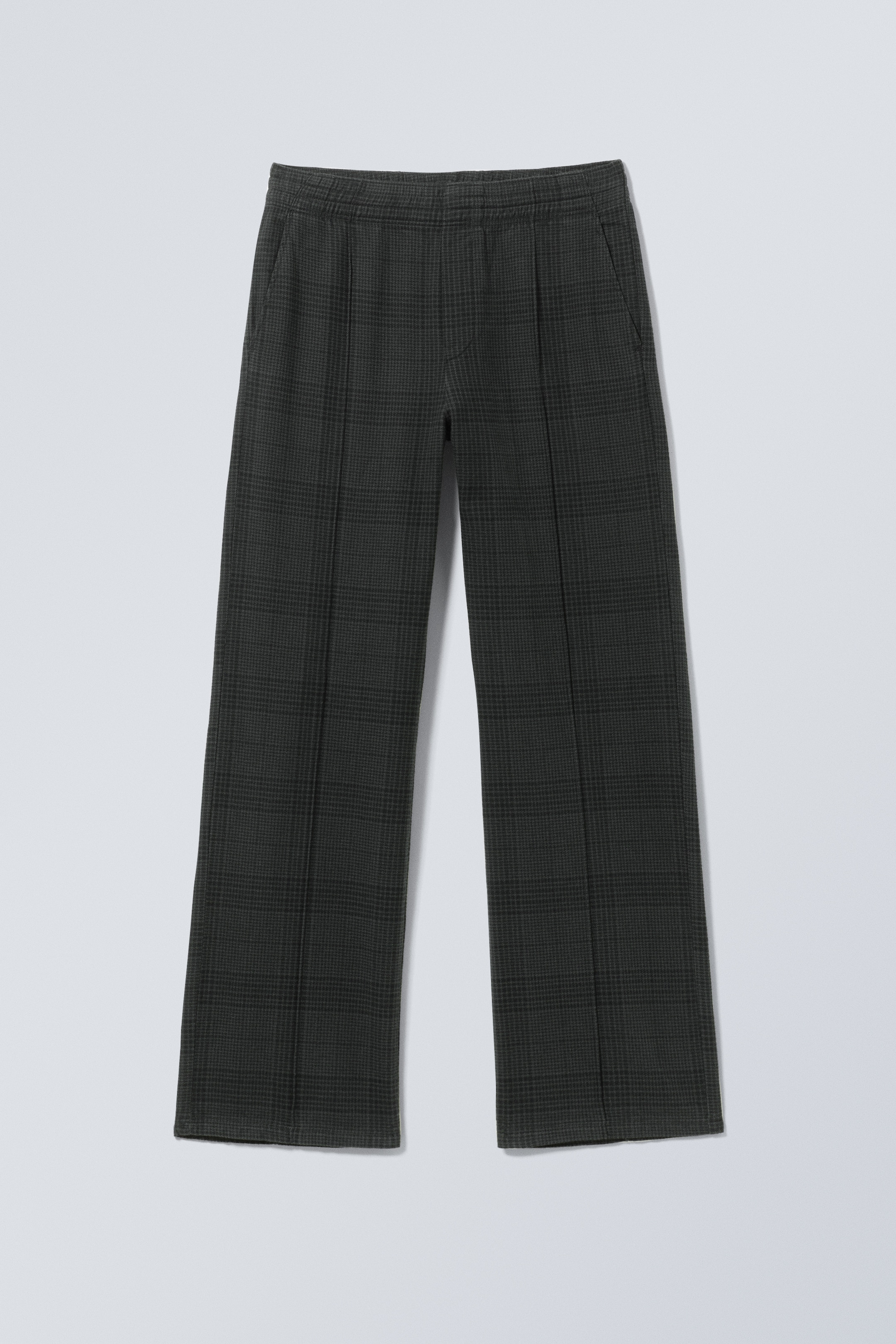Ver imagen más grande: Pantalón tipo sastre holgado con cordón de ajuste - Negro a cuadros - HOMBRE | H&M ES 1