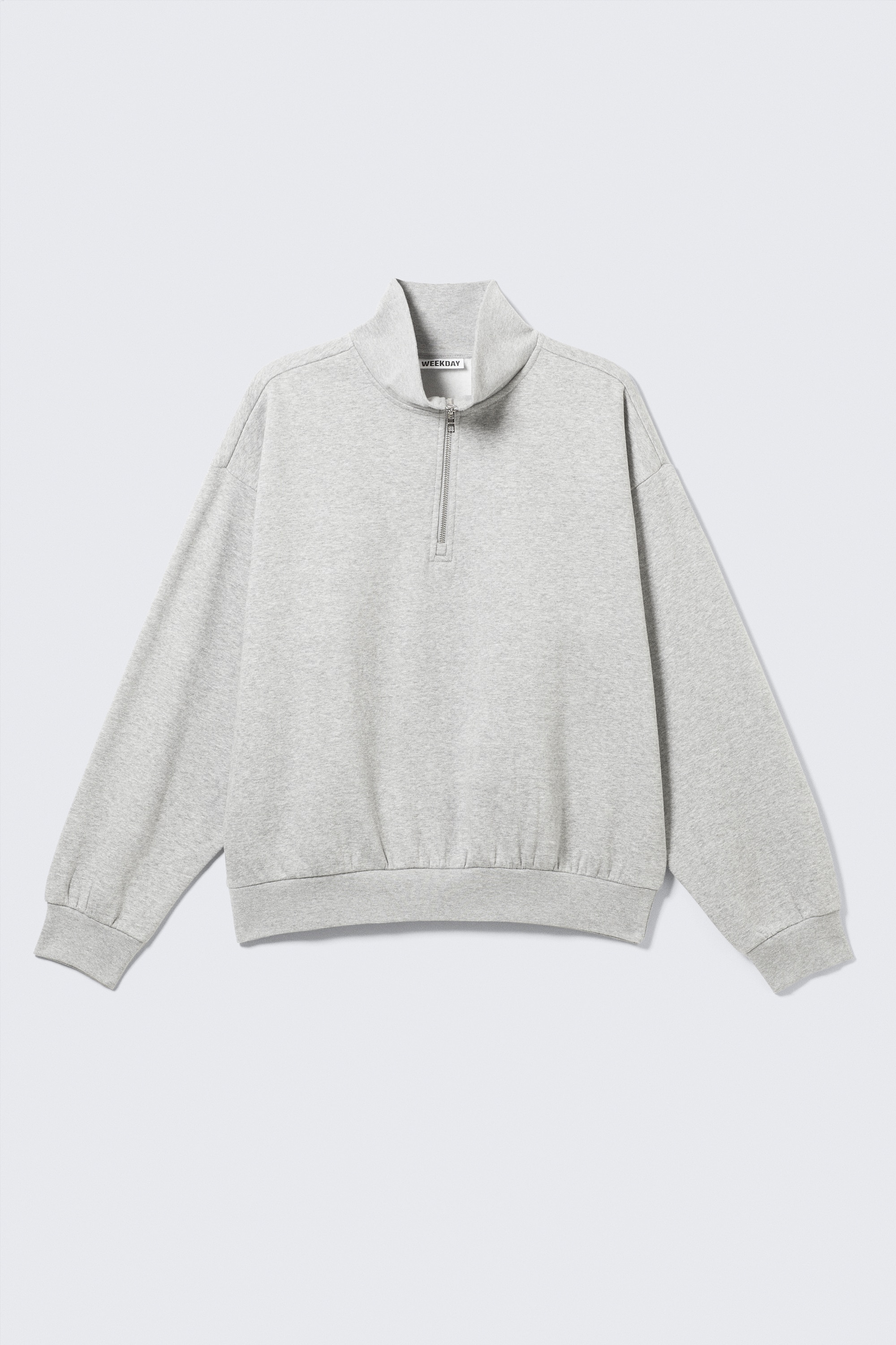 Loose Half Zip Sweatshirt - Grey/Dark Navy Blue/Dark Red/Black