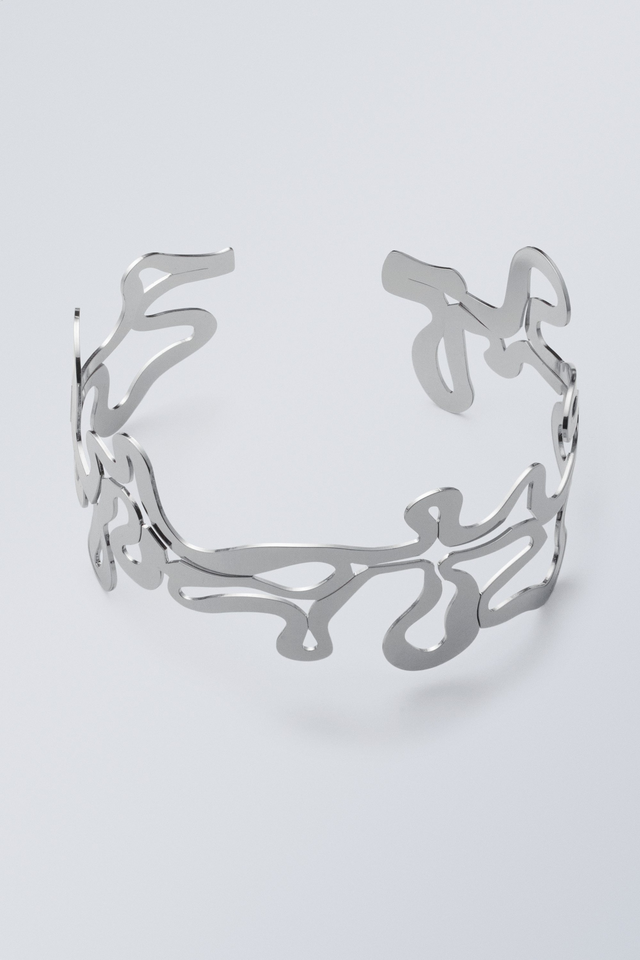 Silver - Curl choker-halsband - 0