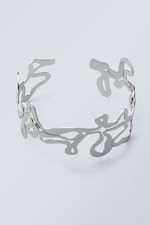 Silver - Curl choker-halsband - 0