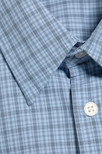 Checked Blue - Chemise carrée décontractée en popeline - 1