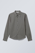 Svartrutete - Regular Fit Checked Cotton Shirt - 0