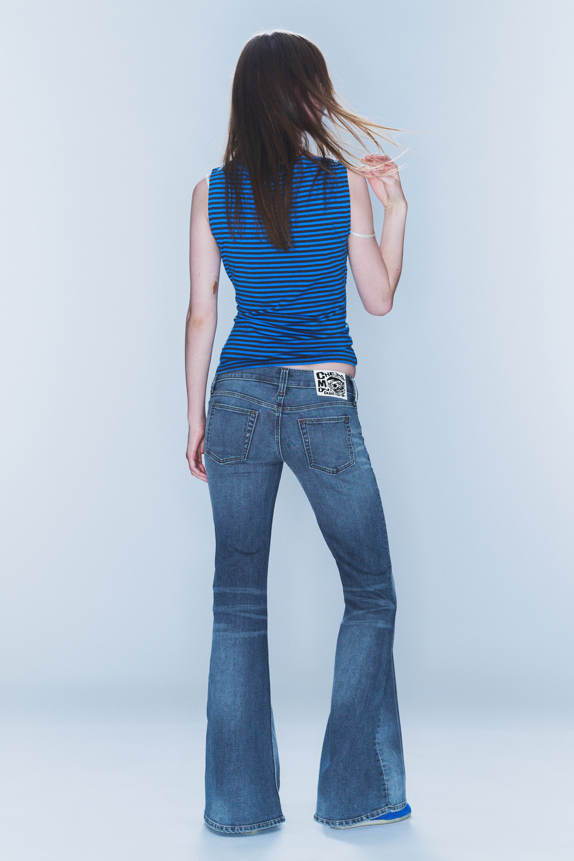 Kite Blue - Medium Blue - Flare Low Waist Flared Skinny Jeans - 2