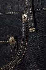 Emerald Rinse - Dark Blue - Solar Loose Wide Leg Unisex Jeans - 1