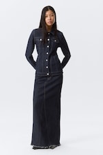 Blue Rinse - Dark Blue - Fitted Denim Jacket - 1