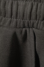 Dark Grey - Oversized Knee-length Terry Shorts - 1