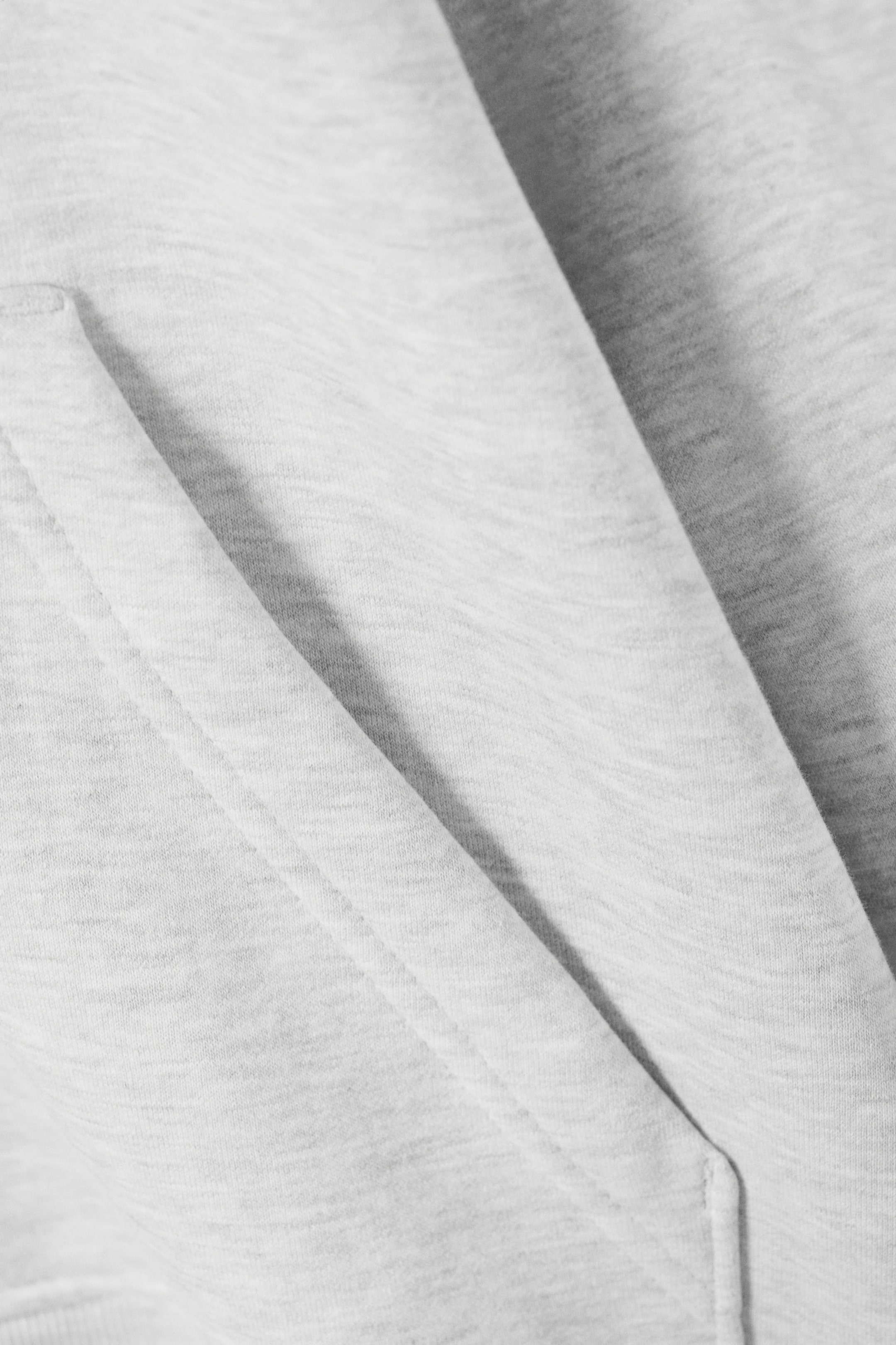 Grey Melange - Essence Boxy Zip Hoodie - 1