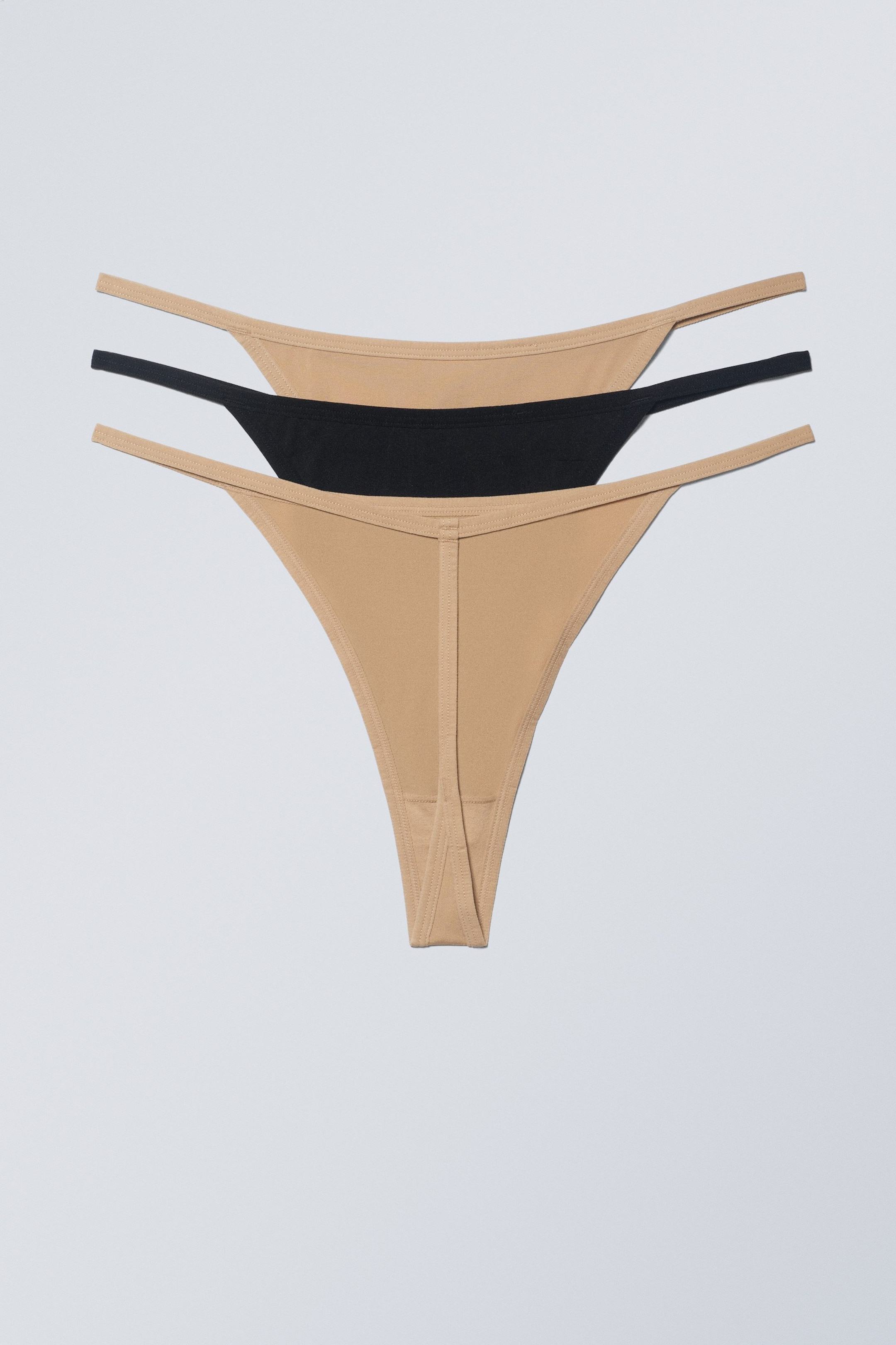 Svart Beige - 3-pack G-string Thong Soul - 1
