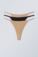 Svart Beige - 3-pack G-string Thong Soul - 1