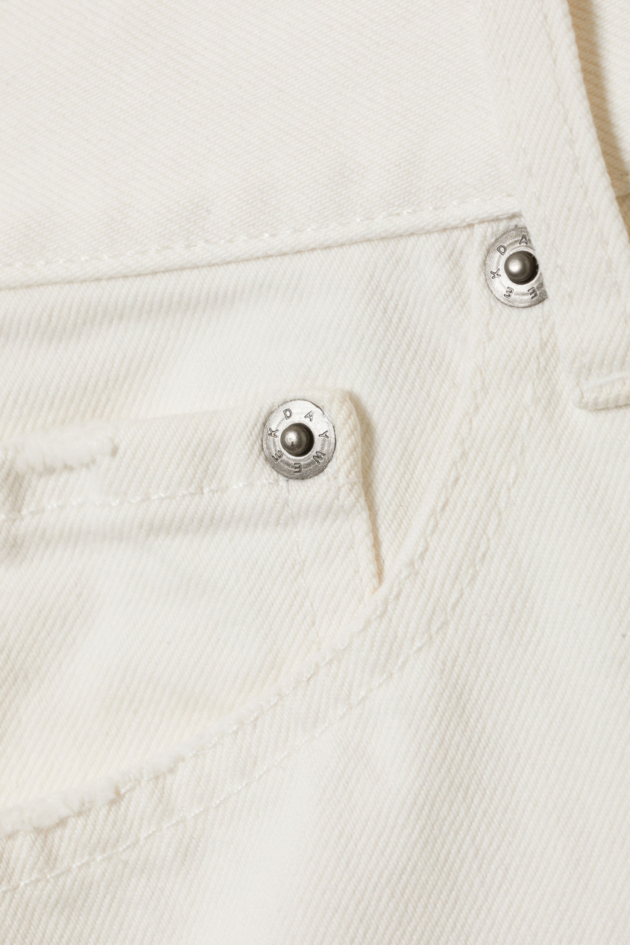 Dusty White - Low Carpenter Denim Shorts - 1