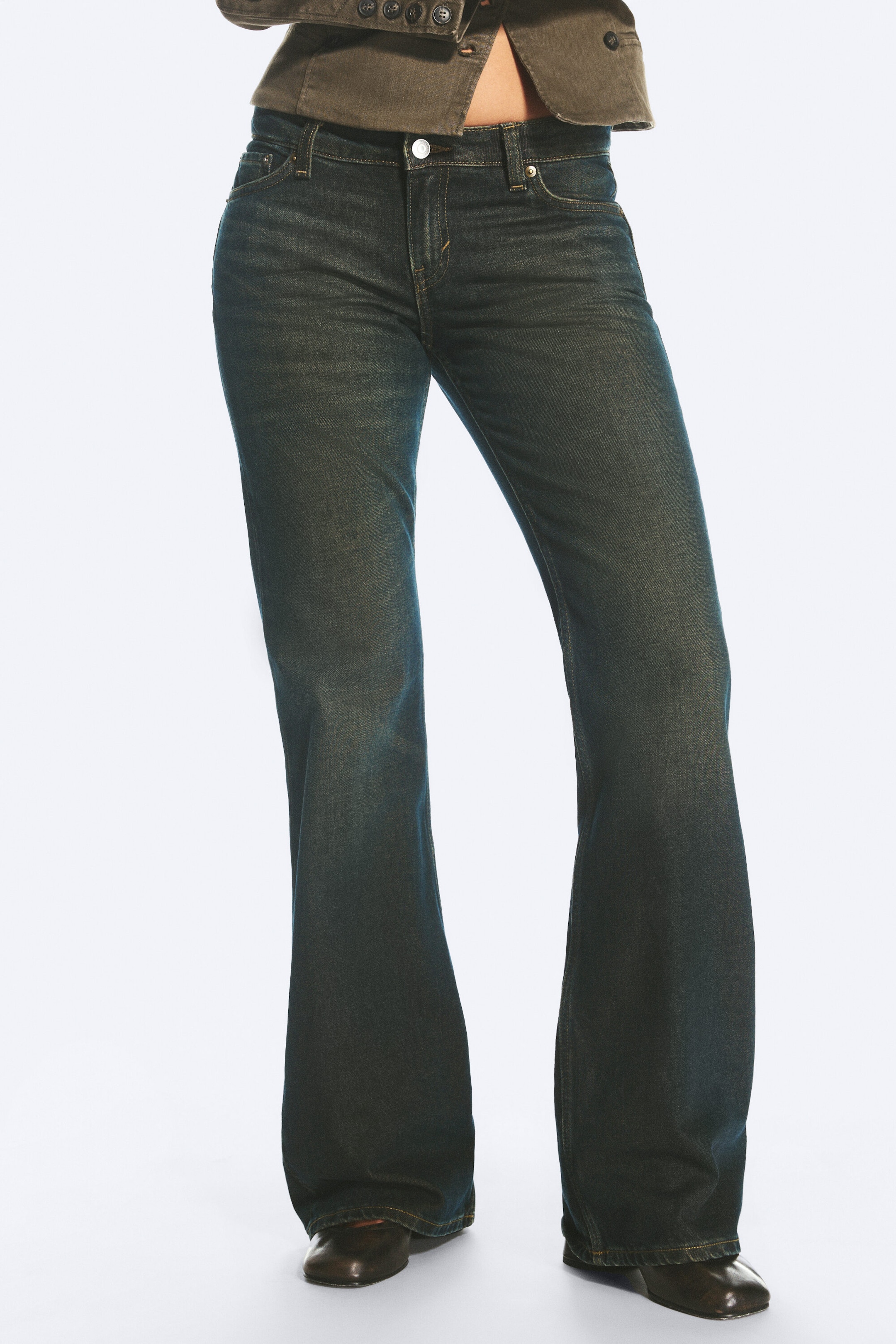 Lobster Blue - Dark Blue - Nova Low Rise Slim Bootcut Jeans - 1