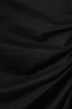 Black - Asymmetric One-Sleeve Mini Dress - 4