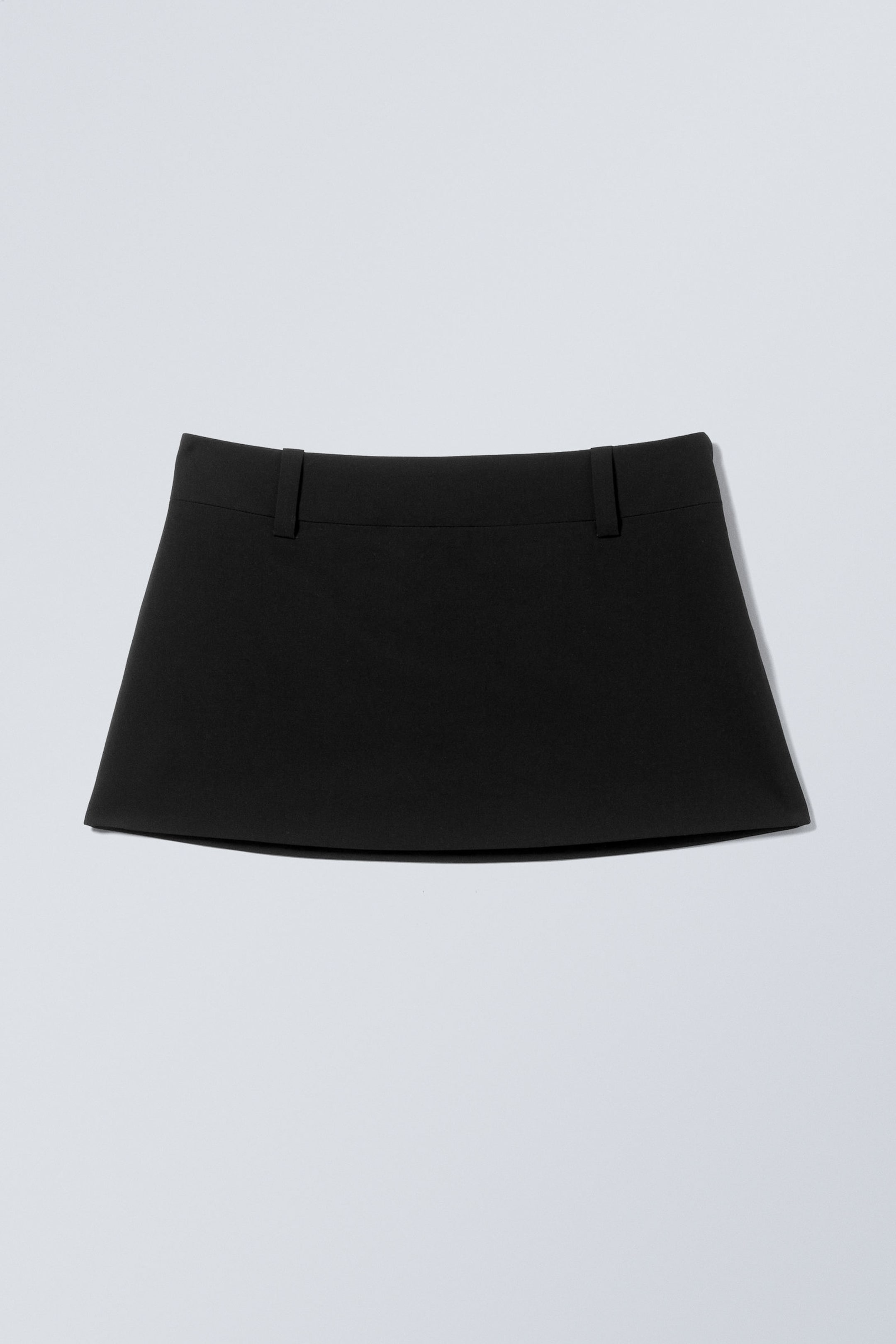 Black - Low Waist Mini Skirt - 1