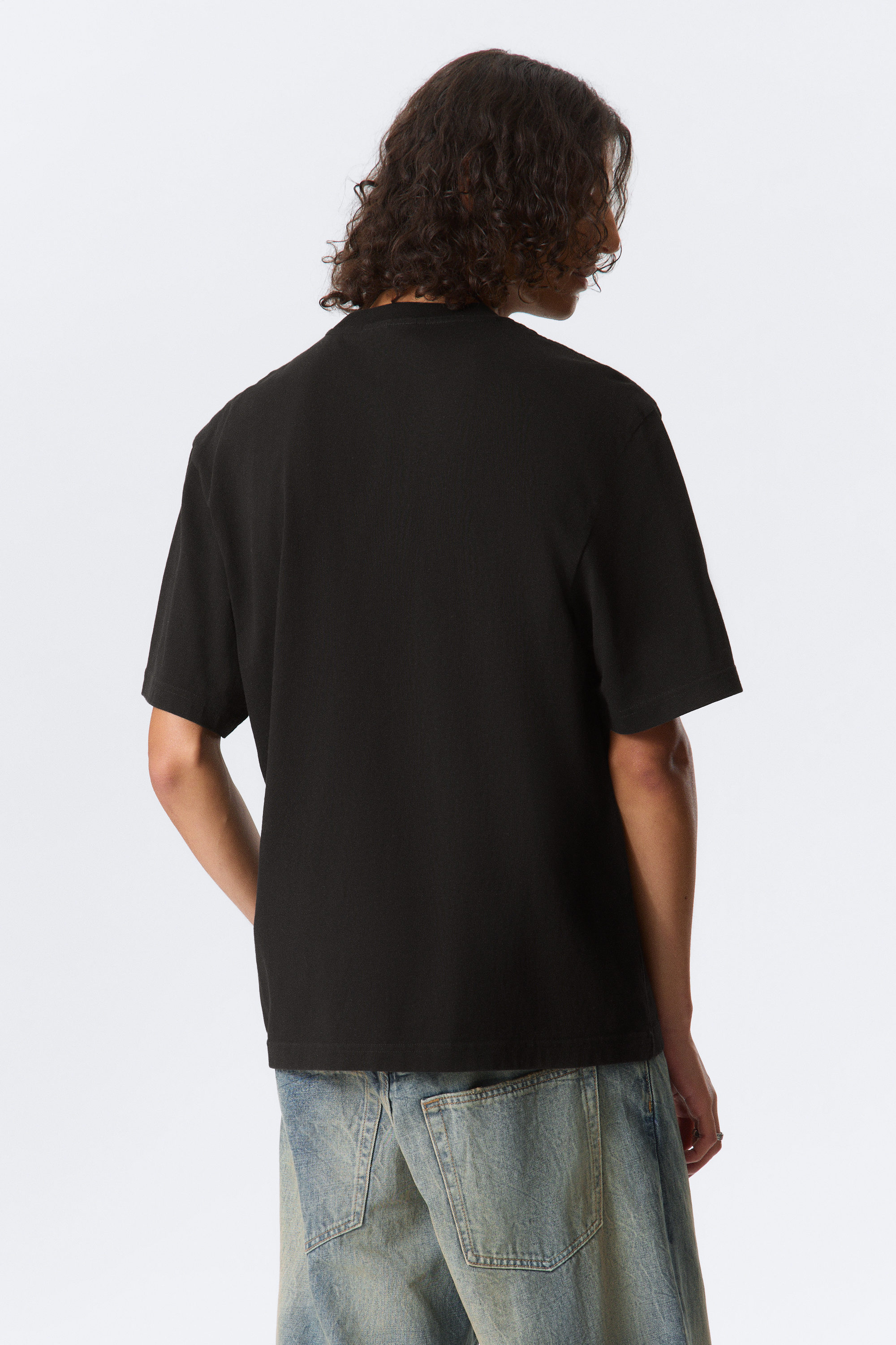 Noir - Cosmic Eagle - T-shirt imprimé graphique décontracté - 2