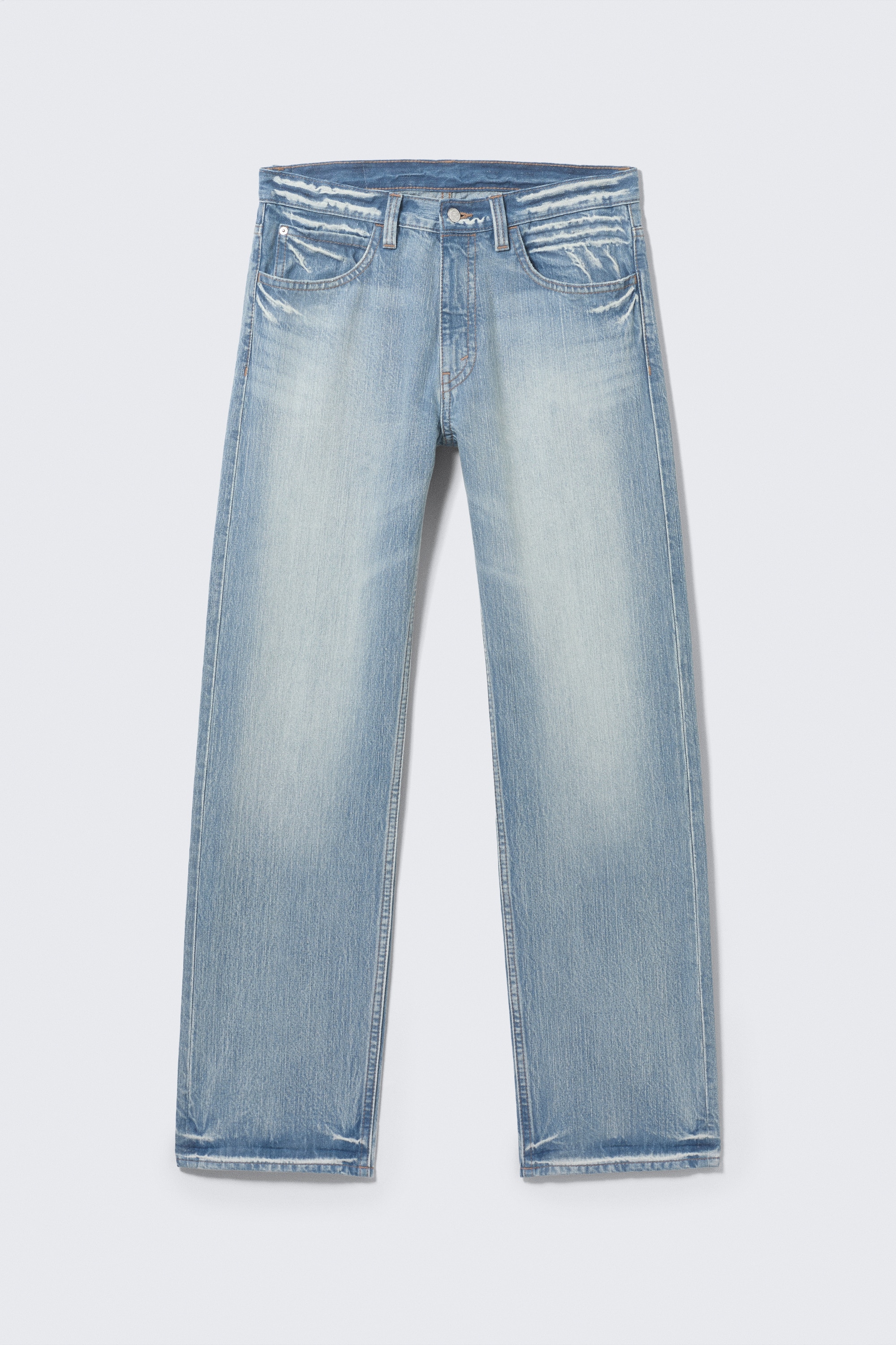 Jean droit standard taille basse unisexe Anti - Blue Moon - Bleu clair