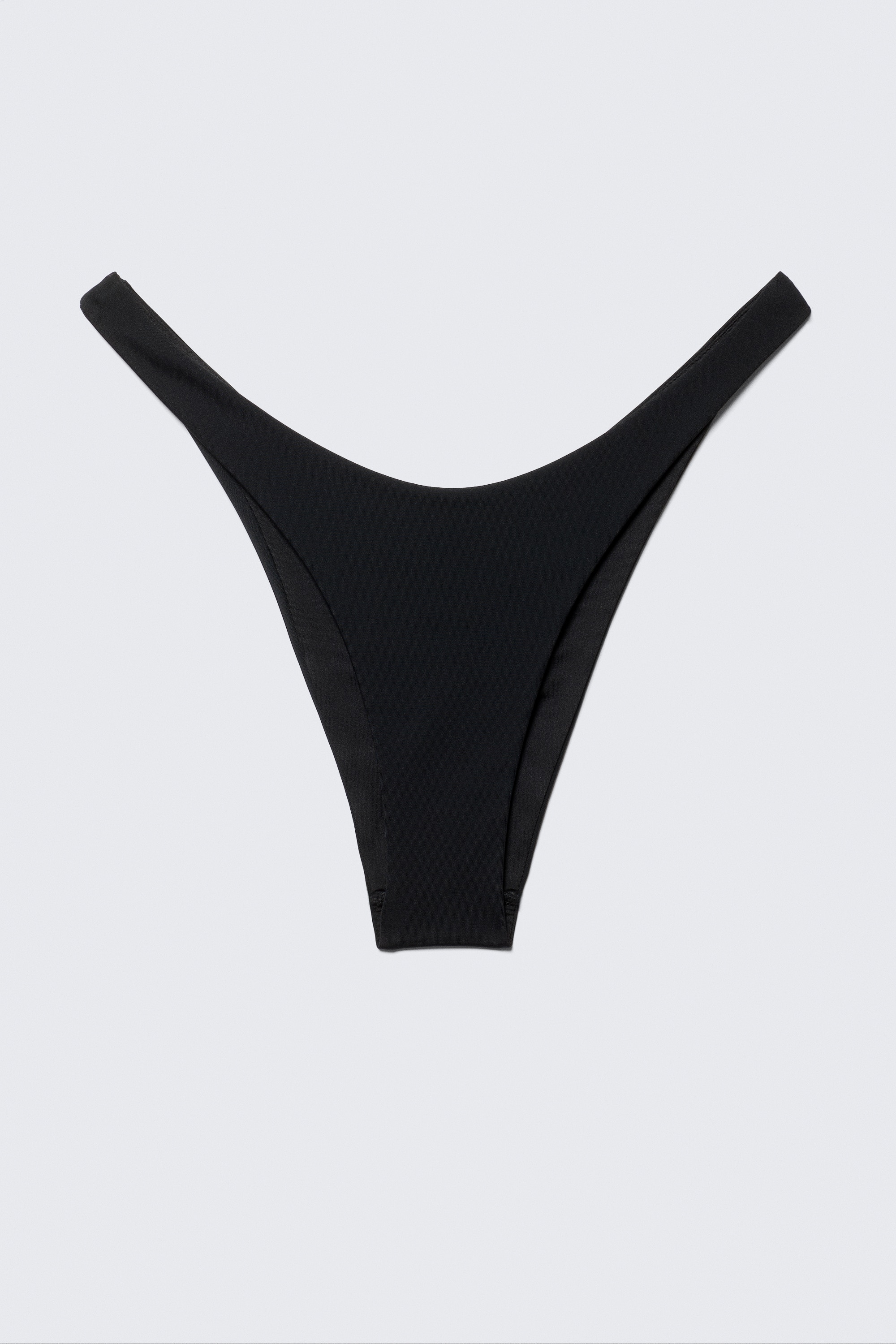 Cuecas de Bikini Brasileira de Cintura Média com Franzido - Preto/Verde-escuro