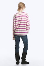 Gestreift Weiß/Pink - Longsleeve-Shirt aus Baumwolle - 2