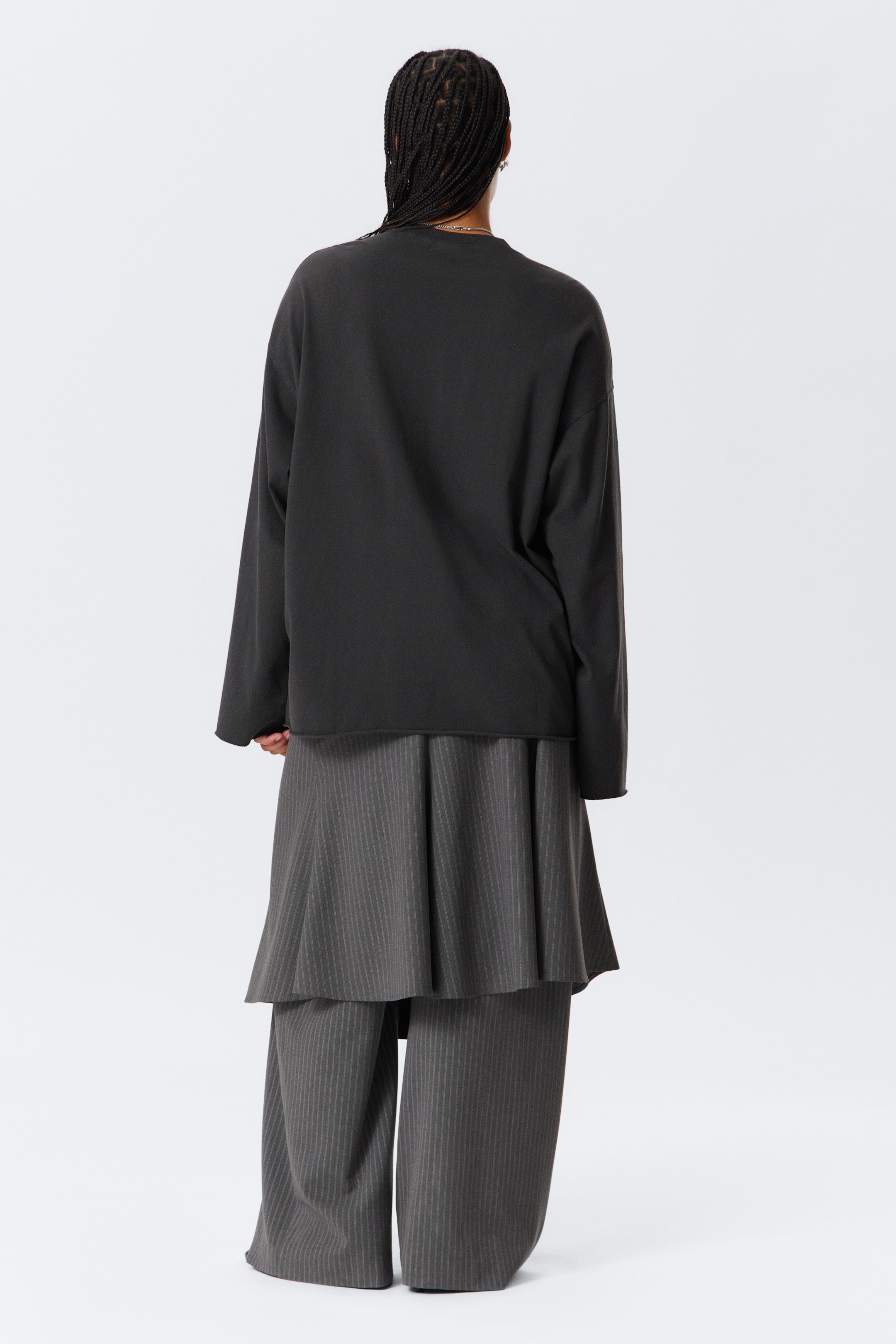 Grösseres Bild ansehen: Oversized Baumwoll-Longsleeve mit Print - Dunkelgrau - "New Beginnings" - DAMEN | H&M CH 4