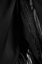Svart - Midjescarf med fransar - 3