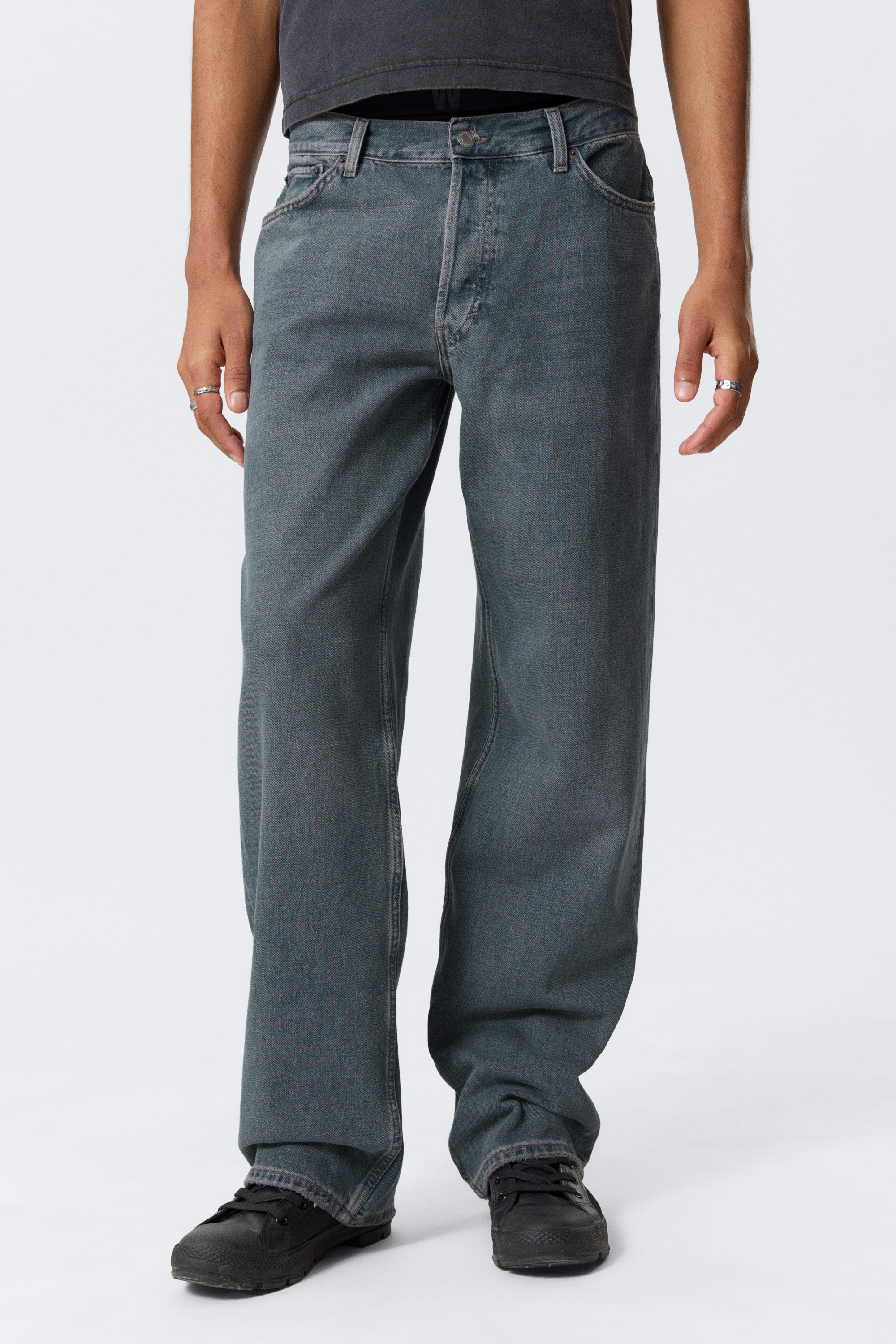 Blue Ray - Dunkelblau - Sphere Low Waist Loose Straight Leg Jeans - 2