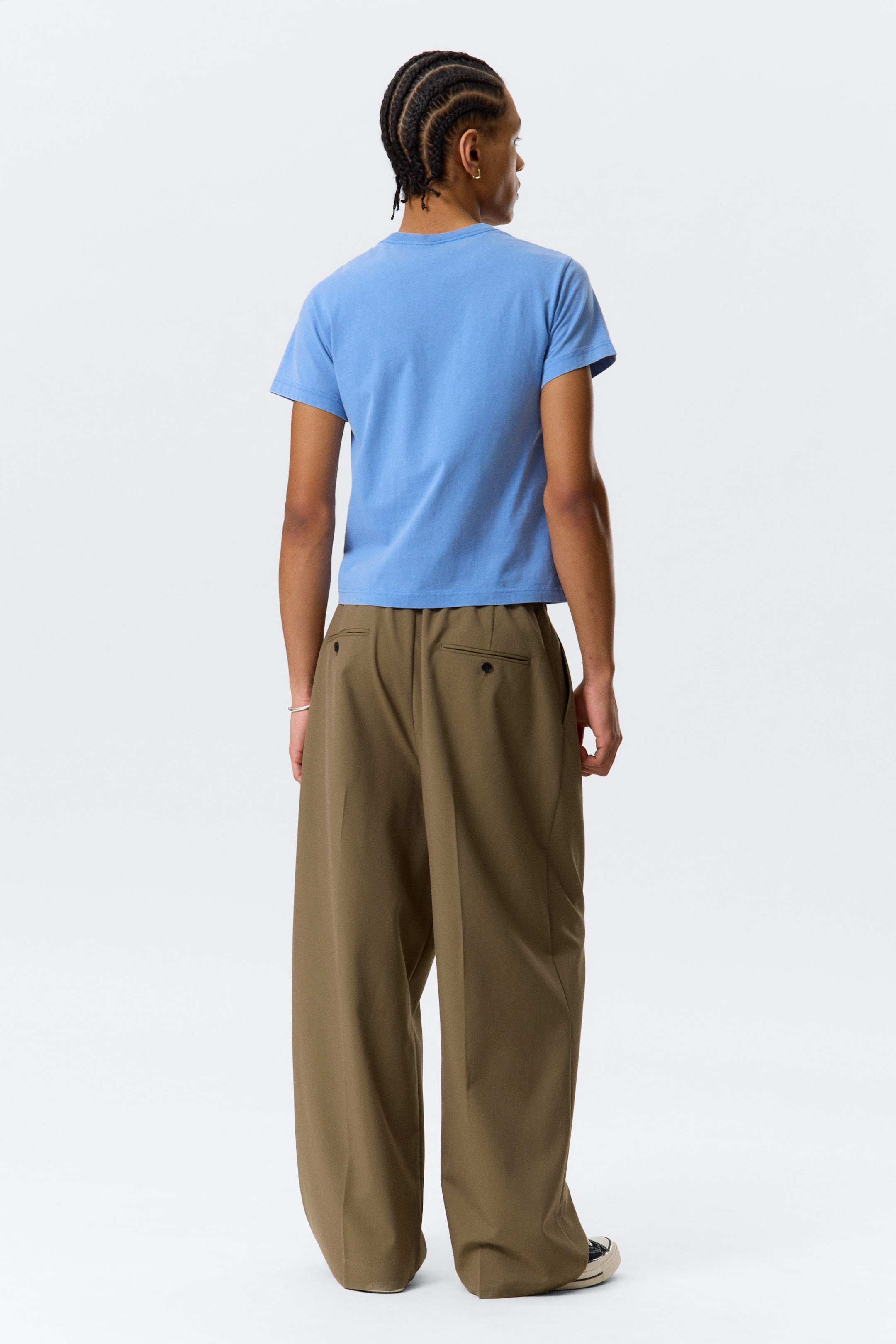 Beige - Oversized Suit Trousers - 6