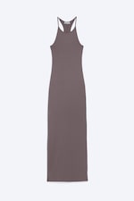 Dusty Plum - Maxikleid aus Jersey mit Racerback-Rücken - 0