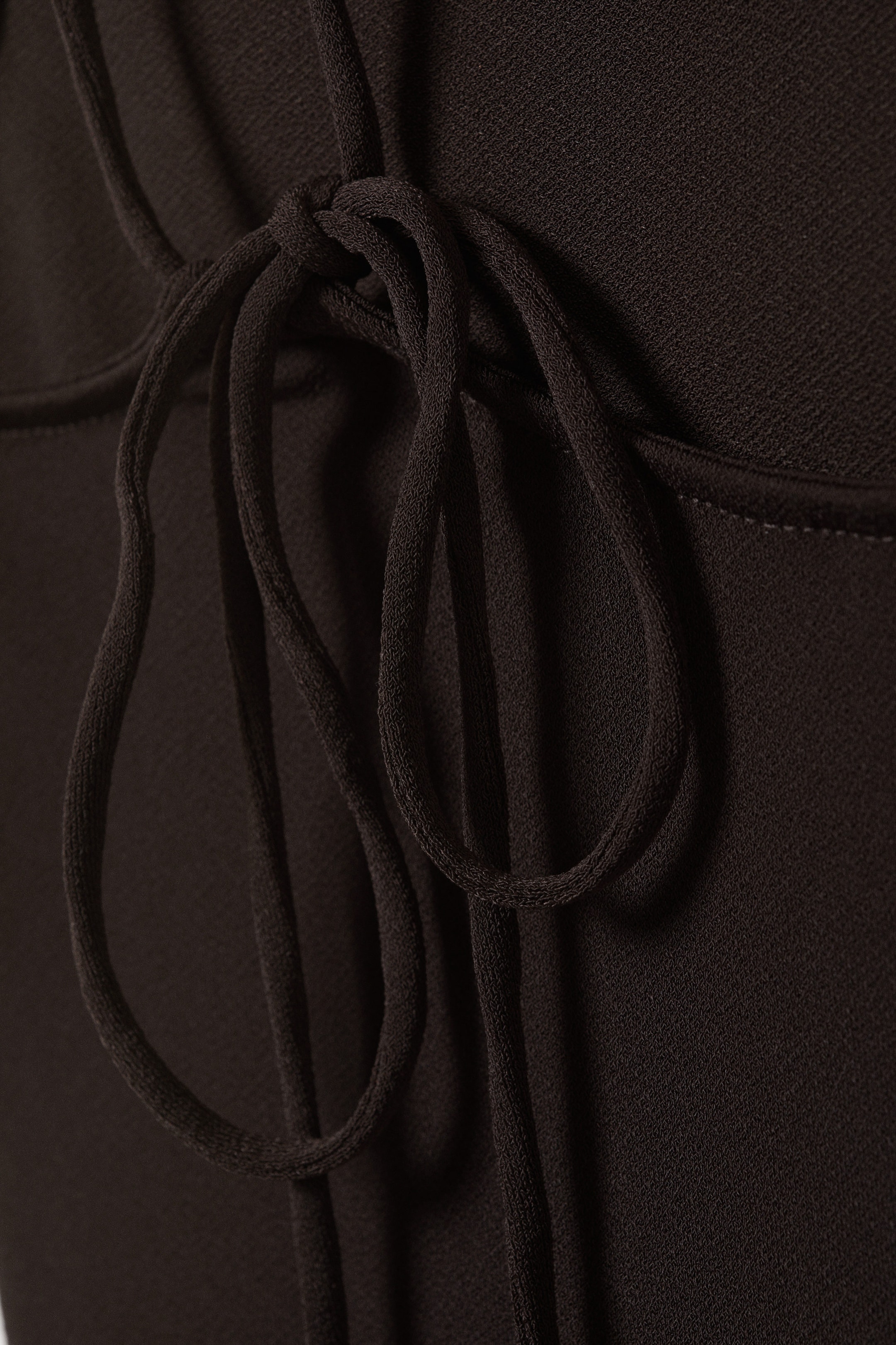 Mörkbrun - Ärmlös båtringad jersey-topp - 2