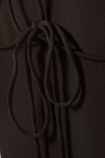 Mörkbrun - Ärmlös båtringad jersey-topp - 2